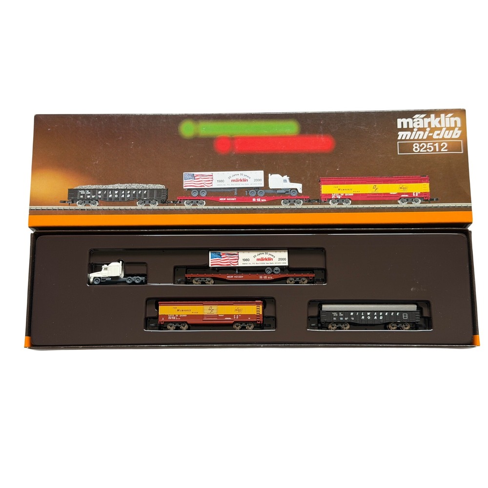 Z 1:220 Scale Marklin Mini-Club 82512 MILW Milwaukee Road Freight Car Set